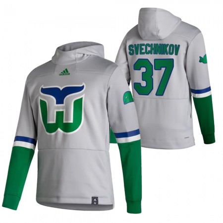 Carolina Hurricanes Andrei Svechnikov 37 2020-21 Reverse Retro Pullover Mikiny Hooded - Pánské
